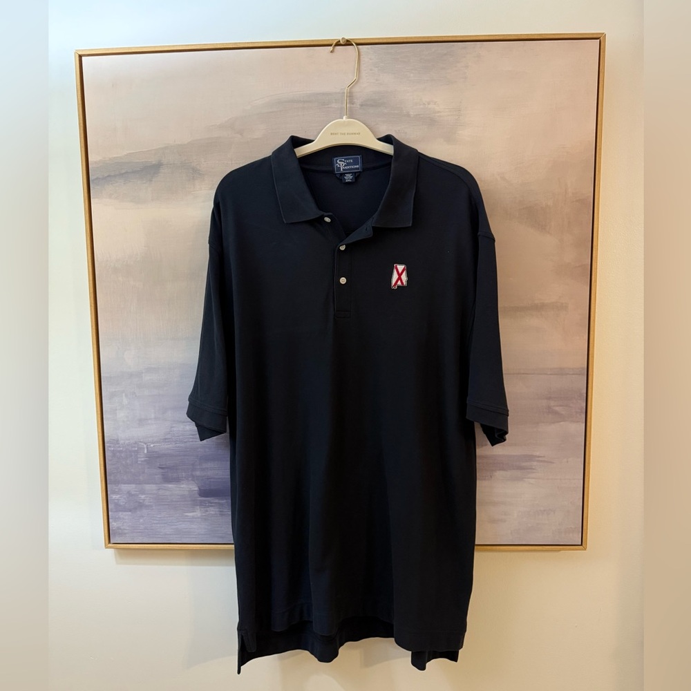 STATE TRADITIONS Alabama State Flag Black Polo Shirt